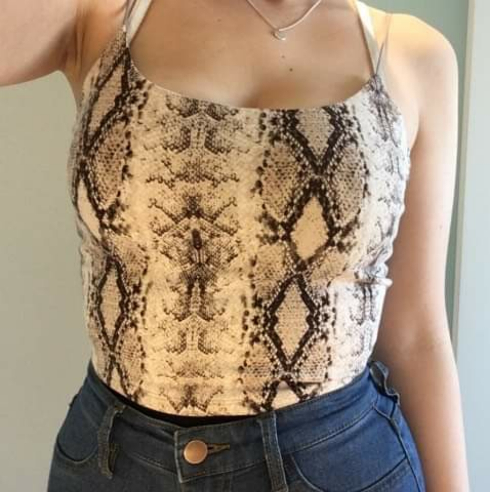 Snakeskin Crop Top